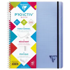 Cahier spirale A4+ Proactiv'Book - Lign&eacute; - CLAIREFONTAINE 