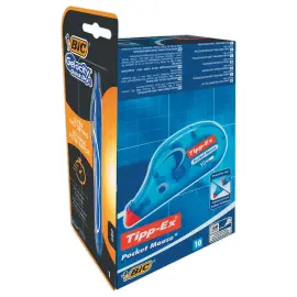 10 Correcteurs Pocket Mouse TIPP-EX + 1 stylo Gelocity Quick dry BIC 