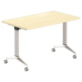 Table rabattable - 120 x 70 cm - H&ecirc;tre/Alu 