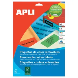 20 Planches d'&eacute;tiquettes L99,1xH38,1 mm 280 &eacute;tiq/bo&icirc;te, jaune 