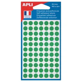 462 pastilles gommettes de signalisation rondes, &Oslash; 8 mm, vert 