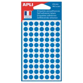 462 pastilles gommettes de signalisation rondes, &Oslash; 8 mm, bleu 