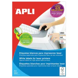 250 Planches d'&eacute;tiquettes laser L99,1xH33,9 mm soit 4000 &eacute;tiq/bo&icirc;te 