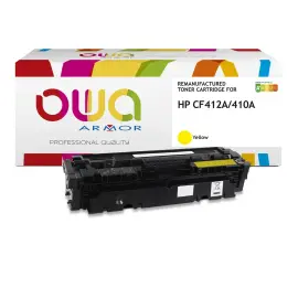 Toner &eacute;q. HP CF412A - Jaune - OWA 