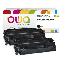 2 Toners &eacute;q. HP CE505X, CANON 719H BI pack - Haute capacit&eacute; - Noir - OWA 