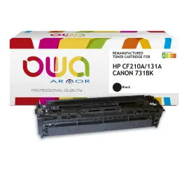 Toner &eacute;q. CANON 731BK, HP CF210A - Noir - OWA 