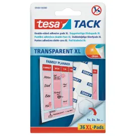 36 pastilles adh&eacute;sives transparentes XL TESA 