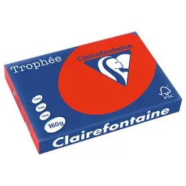 Ramette de 250 feuilles Troph&eacute;e - A3 - 160g - Rouge corail - CLAIREFONFAINE 