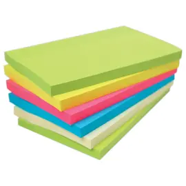 6 Blocs notes repositionnables super adh&eacute;sives - 7,6 x 12,7 cm - FIDUCIAL OFFICE SOLUTIONS 