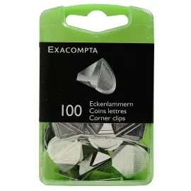 100 Coins de lettres en aluminium- couleur argent 