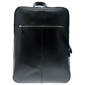 Sac &agrave; dos pour ordinateur 15.6" Exactive en cuir noir 
