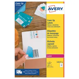 &Eacute;tiquettes de masquage laser AVERY 99,1 x 57 mm 25 f x 10 &eacute;tiquettes 