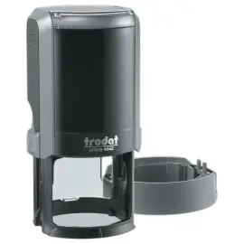 Timbre personnalisable Printy 4642 - Boitier gris - Encre noire -&Oslash;42 mm - 8 lignes max. 