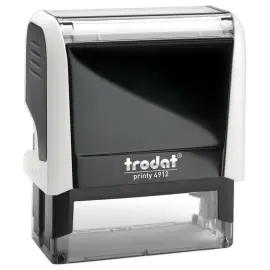 Timbre personnalisable Printy 4912 - Boitier blanc - Encre noire - 47 x 18 mm - 5 lignes max. 