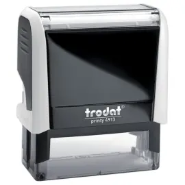 Timbre personnalisable Printy 4913 - Boitier blanc - Encre noire  - 6 lignes max - TRODAT 