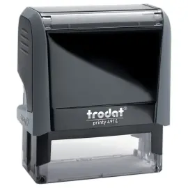 Timbre personnalisable Printy 4914 - Bo&icirc;tier gris - Encre noire - 64 x 26 mm - 6 lignes max. 