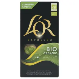 10 Doses Expresso l'Or Bio Organic, Intensit&eacute; 7 