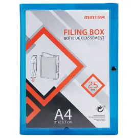 Bo&icirc;te valisette personnalisable  en polypropyl&egrave;ne A4 - Dos 2,5 cm 