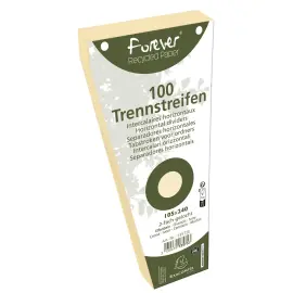 100 Intercalaires trap&egrave;ze perfor&eacute;es Forever - beige - EXACOMPTA 