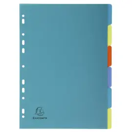 Jeu d'intercalaires Forever - PP recycl&eacute;  A4 - 6 touches - EXACOMPTA 