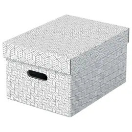 3 Bo&icirc;tes de rangement Home - Taille M - Blanc - ESSELTE 