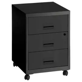 Caisson mobile en m&eacute;tal 3 tiroirs anthracite mont&eacute; 