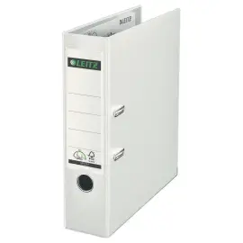 Classeur &agrave; levier LEITZ 180&deg; - Dos 8 cm- Blanc 