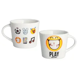 6 Mugs en porcelaine 40  cl  - D&eacute;cors assortis 