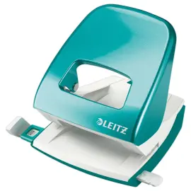 Perforateur blanc 2 trous color&eacute; 30 feuilles - Vert menthe - LEITZ 