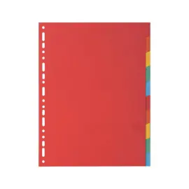 Jeu d'intercalaires - carte recycl&eacute;e 3/10&egrave; - A4 - 10 touches - EXACOMPTA 