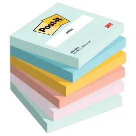 6 Blocs notes repositionnables Beachside - 76 x 76 mm - 100 feuilles - Post-It 