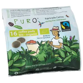 16 Dosettes souples PURO Bio - Intensit&eacute; 7 