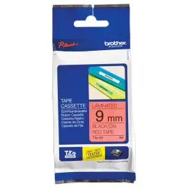 Ruban pour titreuse BROTHER TZE 421 9mm rouge impression noir 