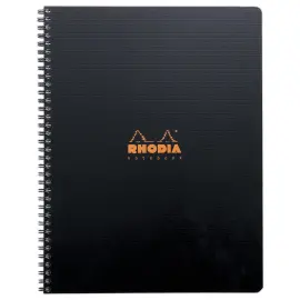 Cahier polypropyl&egrave;ne - 160 pages - A4+ 5x5 - noir - RHODIA 
