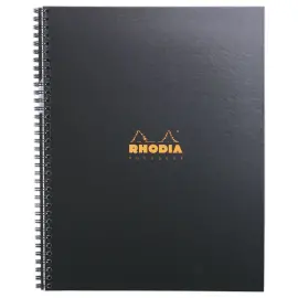 Cahier couverture carton 160 pages A4+5x5. Noir 