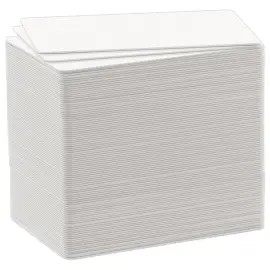 100 Cartes plastiques vierges standard 0,76 mm. 