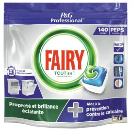 140 Capsules lave-vaiselle tout-en-un plusFAIRY. 
