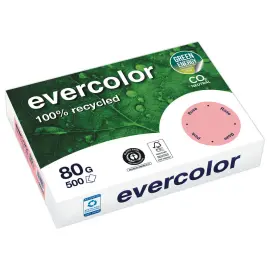 Ramette de 500 feuilles de papier recycl&eacute; EVERCOLOR A4 80g 