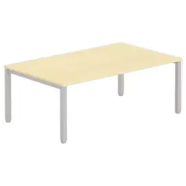 Table modulaire rectangulaire 200 x 120 h&ecirc;tre/ alu 