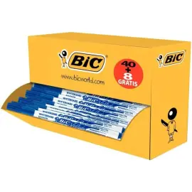 Marqueur effa&ccedil;able &agrave; sec BIC Velleda 1721 pour ardoise blanche - pointe fine - bleu - lot de 48 