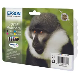 4 CARTOUCHES EPSON T0895 SINGE N.C.J.M MULTIPACK 