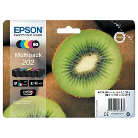 5 Cartouche Epson 202 C.M.J.N + N PHOTO 