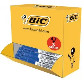 Marqueur effa&ccedil;able &agrave; sec velleda 1741 pour ardoise blanche - pointe moyenne - bleu - lot de 50 - Bic 