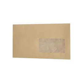 1000 Enveloppes MSP papier kraft 85g 114x229mm Fen&ecirc;tre 45x100mm 