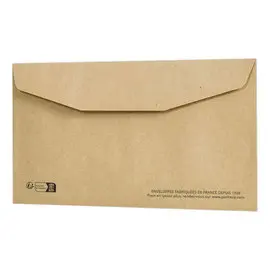 1000 Enveloppes MSP papier kraft - 85g - 114x229mm - Fen&ecirc;tre 35x100mm - POCHECO 