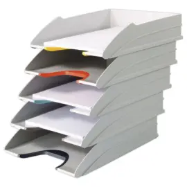 5 Corbeilles &agrave; courrier Varicolor - Blanc - DURABLE 