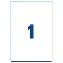 100 Planches d'&eacute;tiquettes 199,6x289,1 mm 100&eacute;tiq/bo&icirc;te 