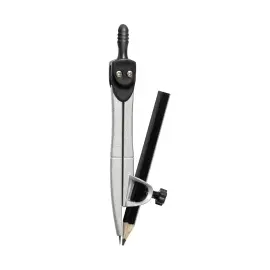 Compas scolaire m&eacute;tal WONDAY - gris et noir 