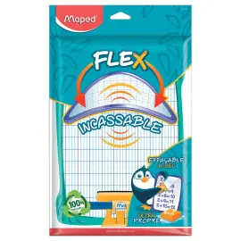 Ardoise effa&ccedil;able &agrave; sec + brosse et feutre - Incassable - Maped 