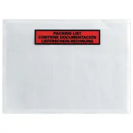 100 Pochettes adh&eacute;sives 'DOCUMENTS CI-INCLUS' format C6 175x130 mm 